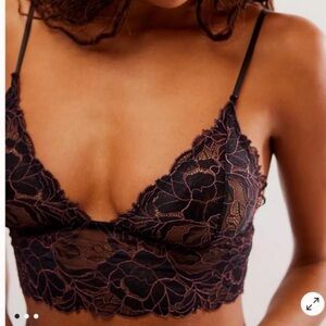 Intimately Free People Everyday Lace Longline Bralette Size Large